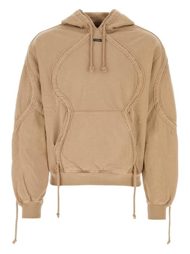 Bluemarble 로고 패치 드로스트링 커프 후디