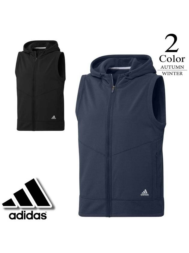 아디다스 골프 골프조끼 후드 집업조끼