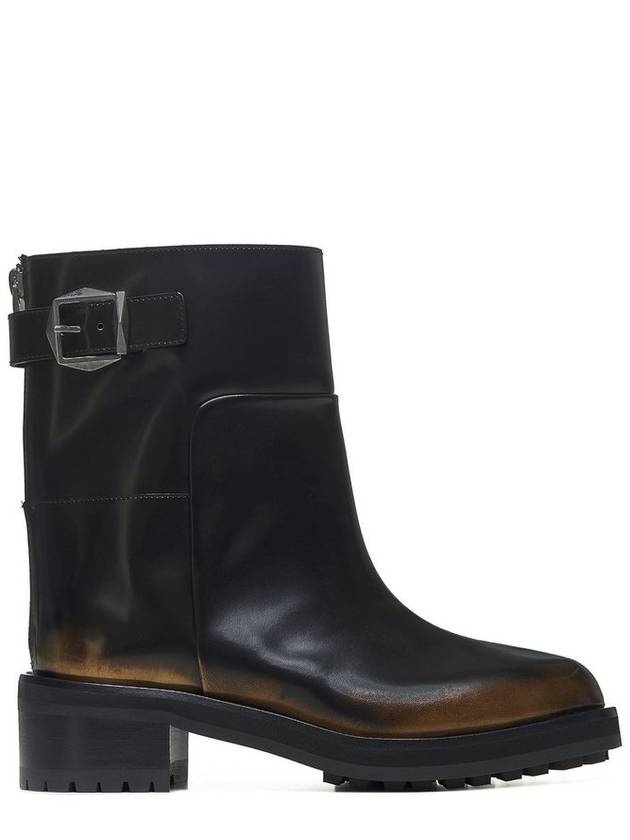 Jimmy Choo 버클 디테일 라운드 토 앵클 부츠