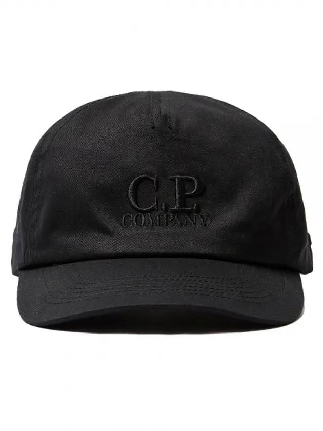 CP컴퍼니 11주년 로고 자수 볼캡 블랙