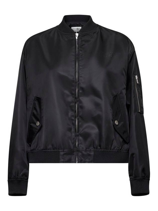 MM6 메종 마르지엘라 로고 프린트 지퍼업 재킷