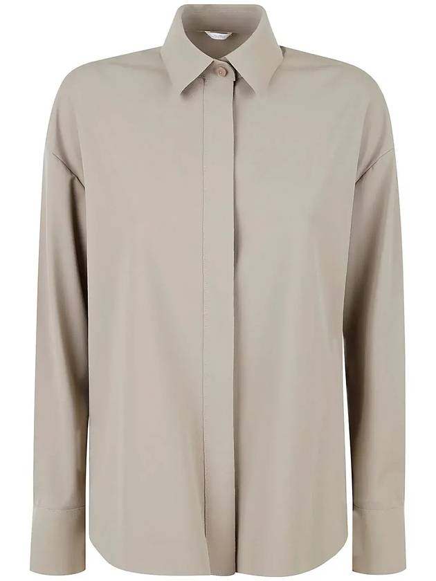 Max Mara 레저 버튼 긴소매 셔츠 2426956017600_001