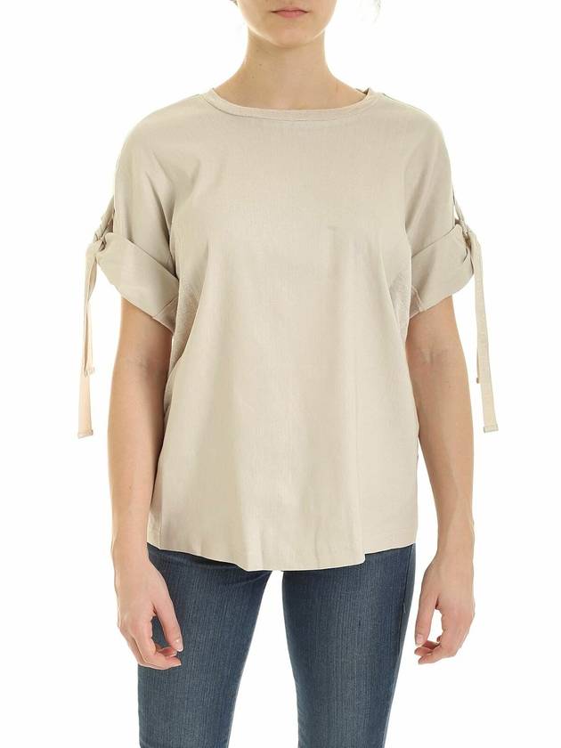 Dkny Branded ribbon T-shirt in beige