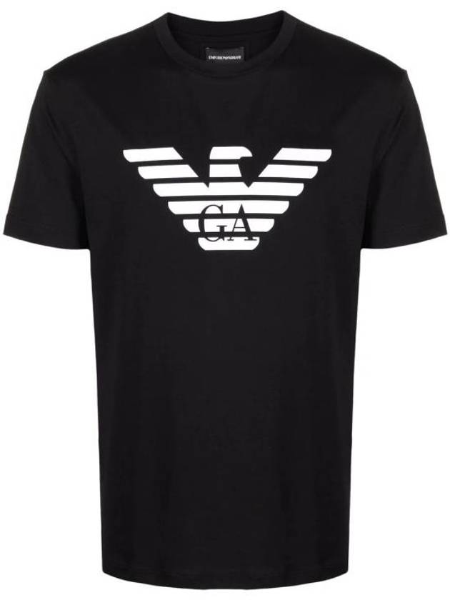 24SS 엠포리오 아르마니 반팔 티셔츠 8N1TN5 1JPZZ 094 0022 EAGLE BLACK