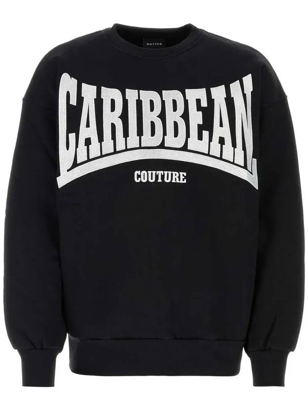 Botter 텍스트 프린트 크루넥 스웨트셔츠 MN6014CJ006_BLACARIBBCOUT
