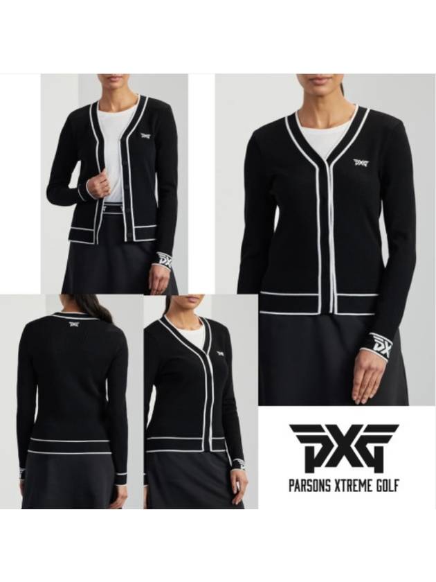 PXG여성골프웨어 브이넥 가디건 VARSITY V-NECK CARDIGAN