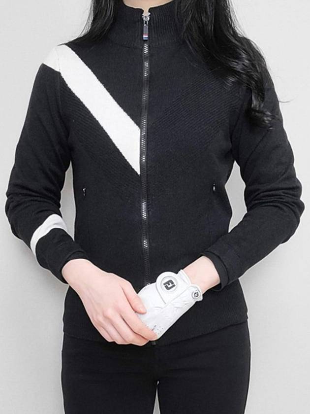 티앤드골프 여성 골프 방풍 니트 집업 바람막이 점퍼 자켓 니트티 골프웨어