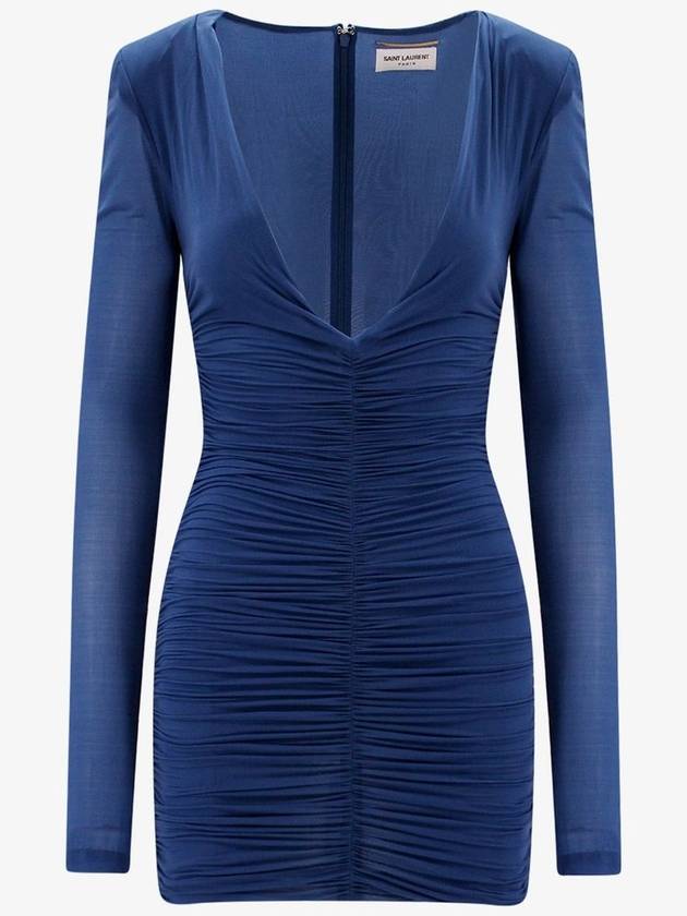 23 S S 생로랑 드레이프 패브릭 드레스 732870Y5G893041 B0650253335