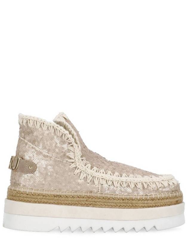 무 세퀸 장식 라운드 투 스니커즈