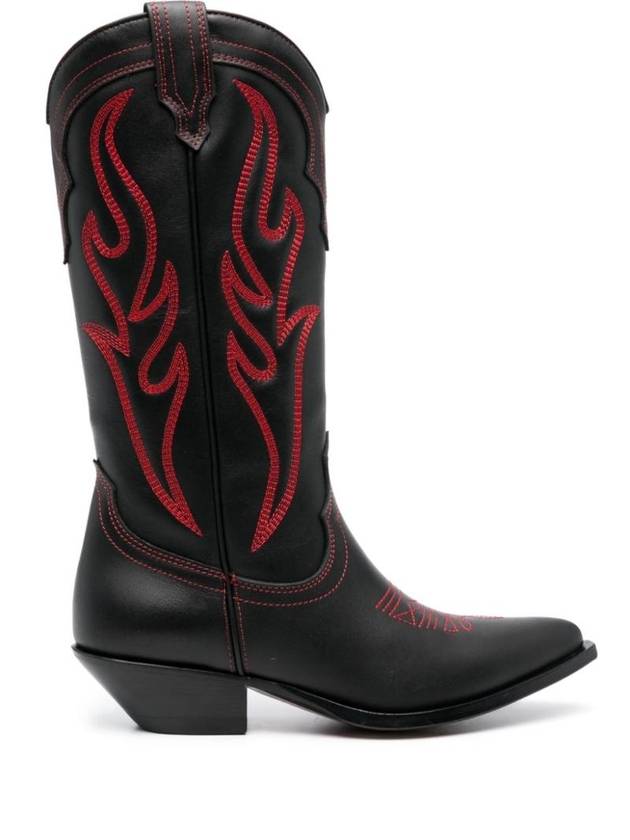 Sonora 여성 EMBROIDERED SUEDE WESTERN BOOTS SANTAFE35CALFBLACK