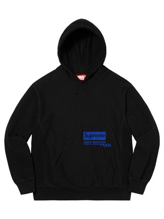 21FW 슈프림 x 준야 와타나베 꼼데가르송 맨 후드 스웨트셔츠 블랙 Supreme x Junya Watanabe Comme des Garcons Man Hooded Sweatshirt Black