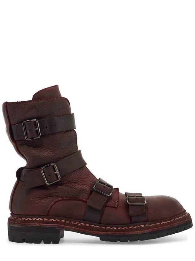 Guidi 핀버클 스트랩 앵클 하이 부츠