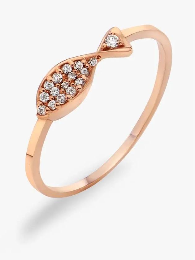 주문후제작 14K 스톤 웨이브 물고기 반지