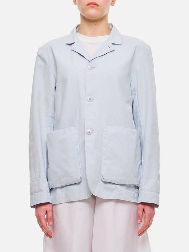 Too Good Single-breasted Unisex Jacket Sky