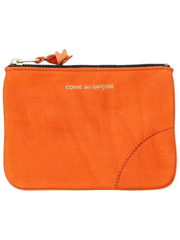 Comme des Garcons 지갑 로고 프린트 집업 지갑