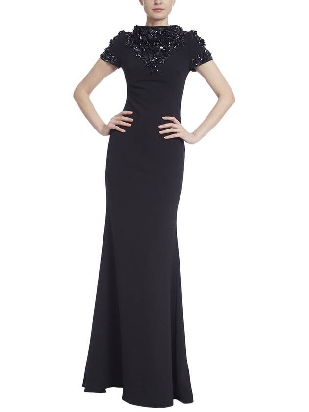비즈 보트넥 가운 Beaded Boat Neck Gown