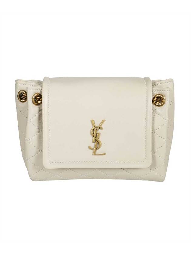 생로랑 노리타 미니 램스킨 크로스 백 블랑 빈티지