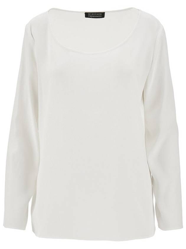 GIANLUCA CAPANNOLO Round neckline cady top