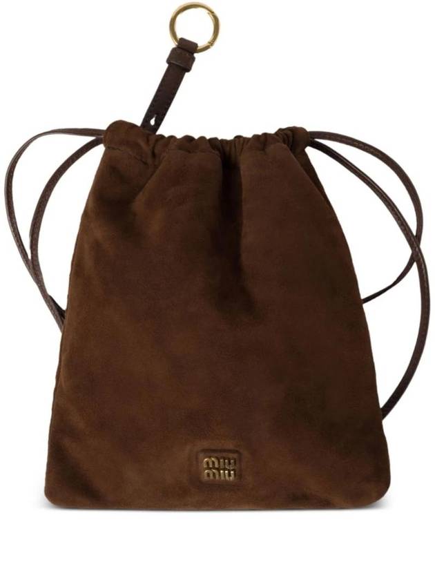 미우미우 스웨이드 파우치 백 브라운