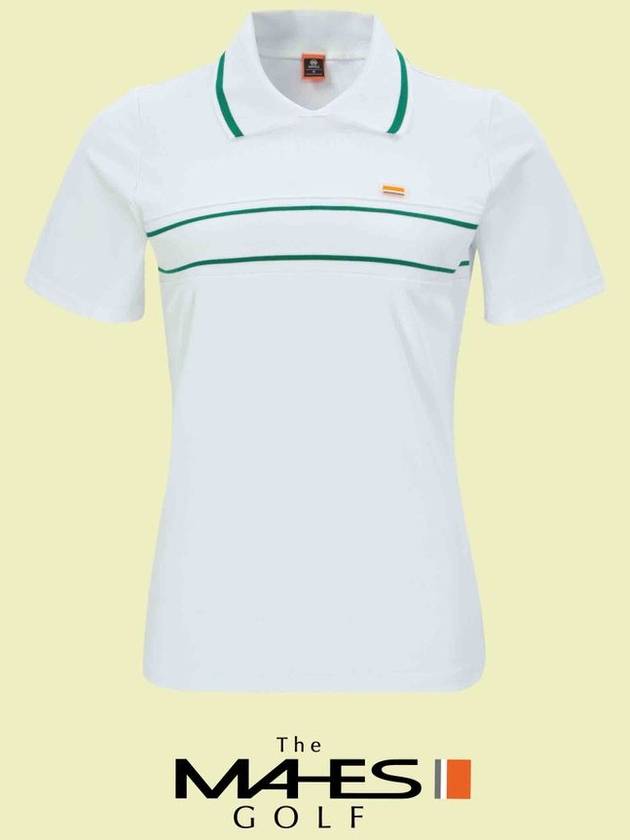 마헤스 로고 오렌지라벨 시원소재 스판카라티셔츠 여성 반팔 티셔츠 GS60664