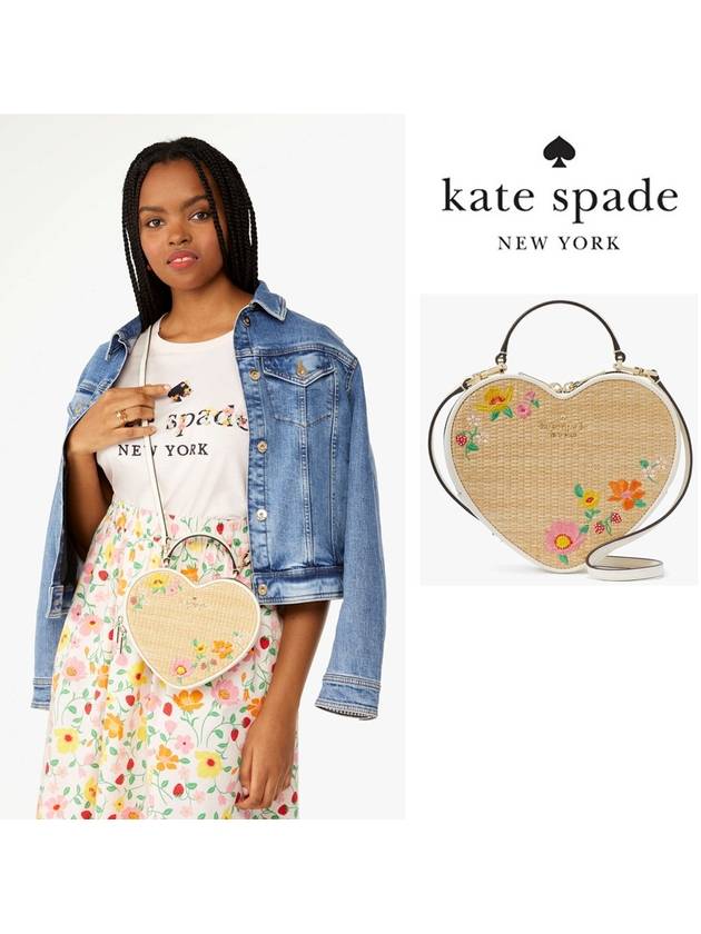 케이트스페이드 가방 Love Shack 라탄 하트 크로스백 KG740