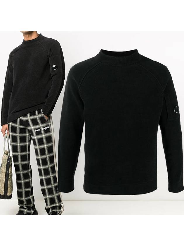 CP컴퍼니 렌즈 와펜 모크넥 맨투맨 블랙