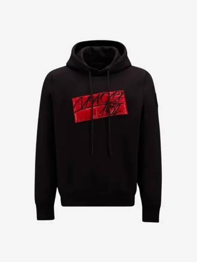 몽클레르 1952 로고 후드 블랙 22FW Moncler 1952 Logo Hoodie Black 22FW