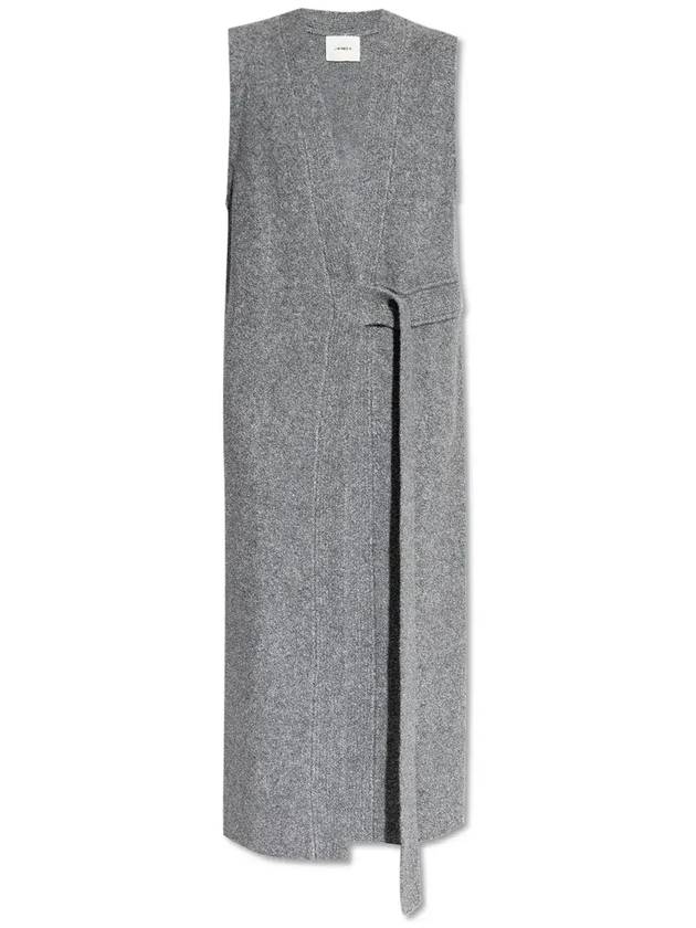 리사 양 벨티드 롱 니트웨어 베스트 20242690_GRAPHITEBOUCLE