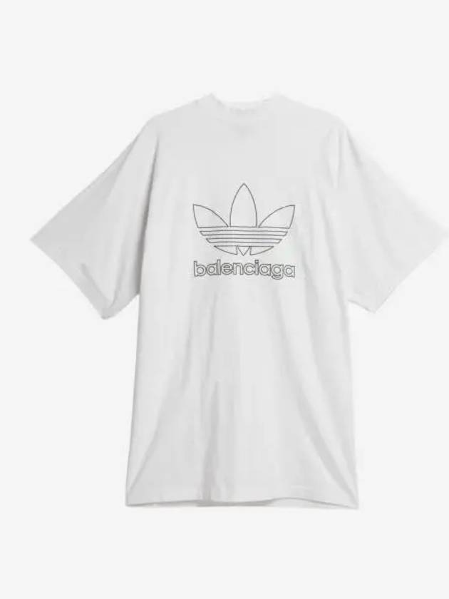 Balenciaga 발렌시아가 x 아디다스 트레포일 아웃라인 티셔츠 화이트 Baleciaga x Adidas Trefoil Outline T Shirt White