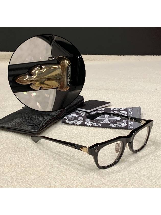 크롬하츠 배긴스 아시안핏 블랙 플레이트 금장 안경