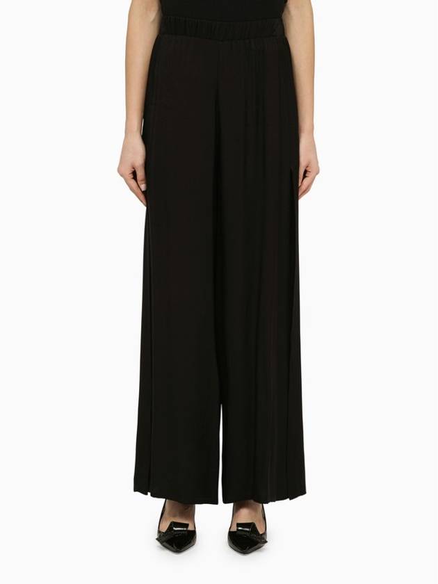 Federica Tosi Black viscose palazzo trousers