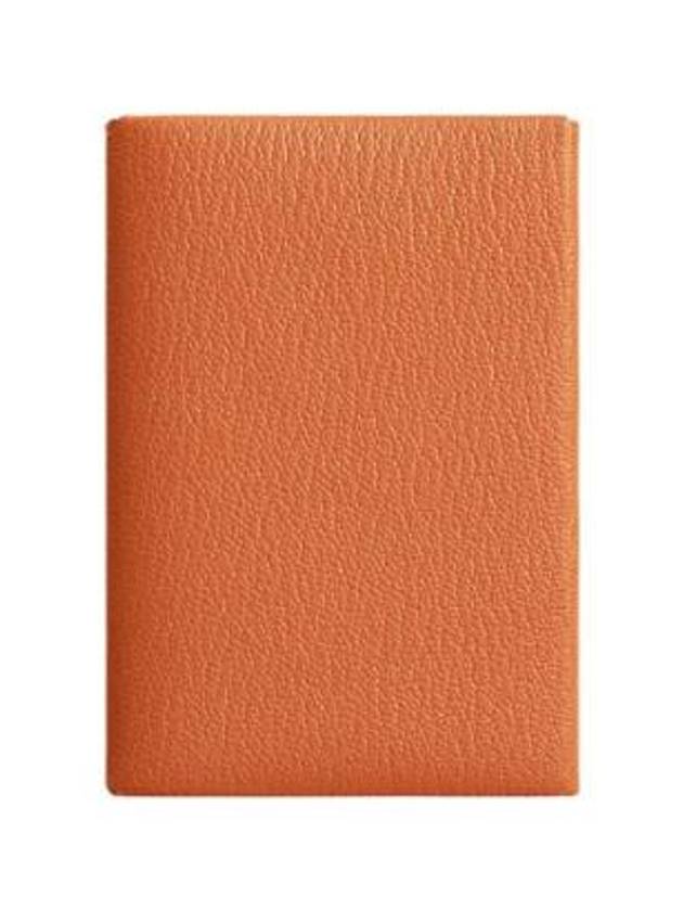 에르메스 칼비 듀오 컴팩트 카드 홀더 미조레 고트스킨   팔라듐 하드웨어 오랑쥬 H082977CK93