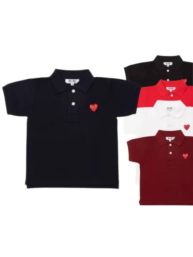 꼼데가르송 키즈 카라티 폴로 PK 셔츠 AZ T505 100