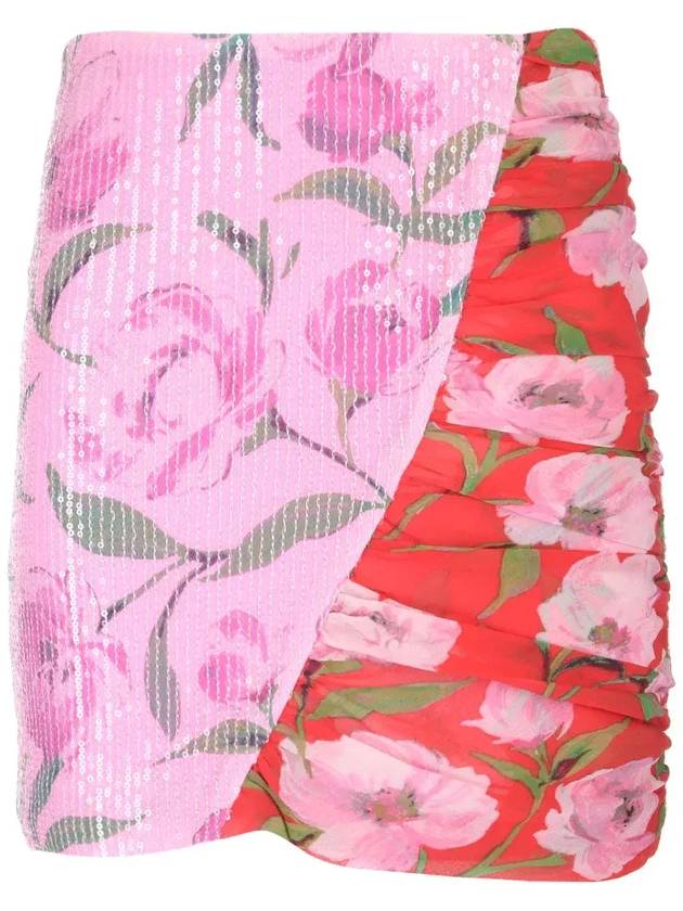 ROTATE Birger Chirstensen 시퀸 장식 프린트 미니 스커트 1122402945_142311