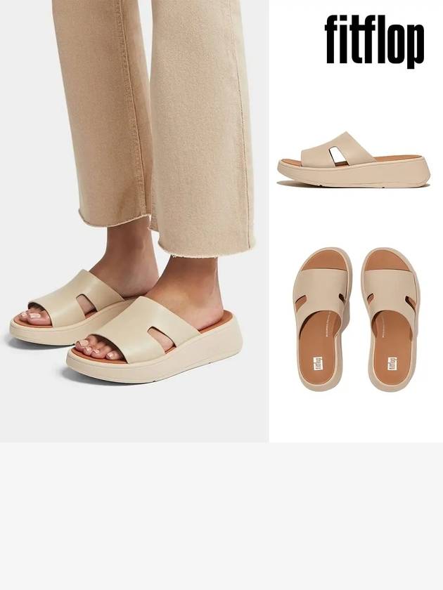 핏플랍 슬리퍼 H바 가죽 신발 스톤베이지