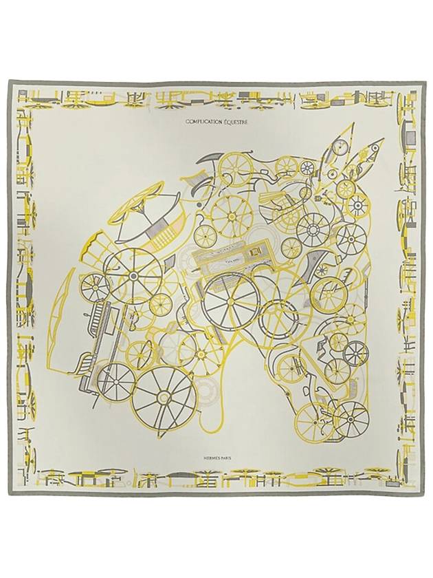 에르메스 컴플리케이션 에퀴스트레 90 스카프 화이트