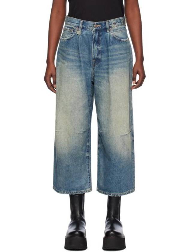 Blue Cropped Jeans 241021F069009