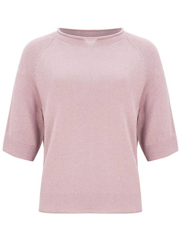 24SS 칼레이트 리넨 블렌디드 롤링 네크 탑 핑크