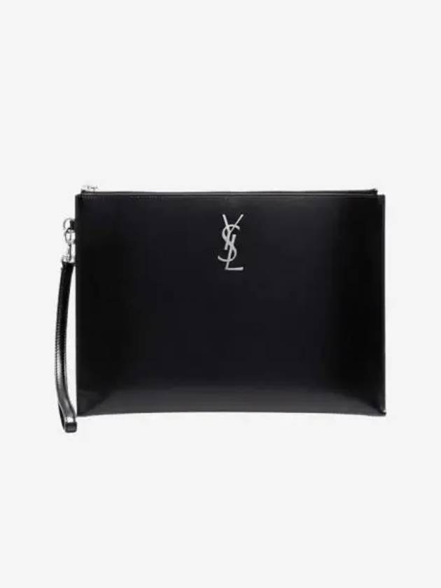 생로랑 스무스 레더 태블릿 홀더 블랙 Saint Laurent Tablet Holder in Smooth Leather Black