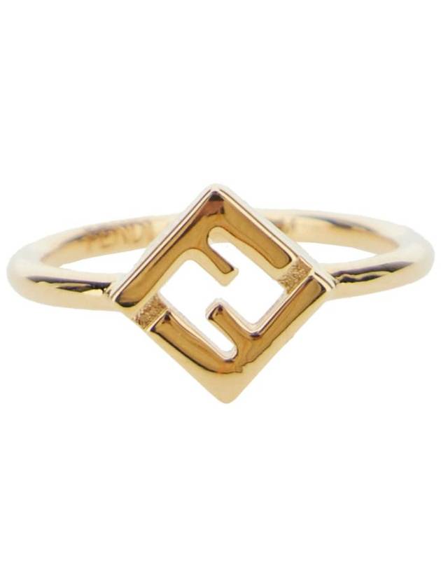 FENDI Metallic Ring with FF Plaque in Bronze Woman 8AL012B08F0CFK