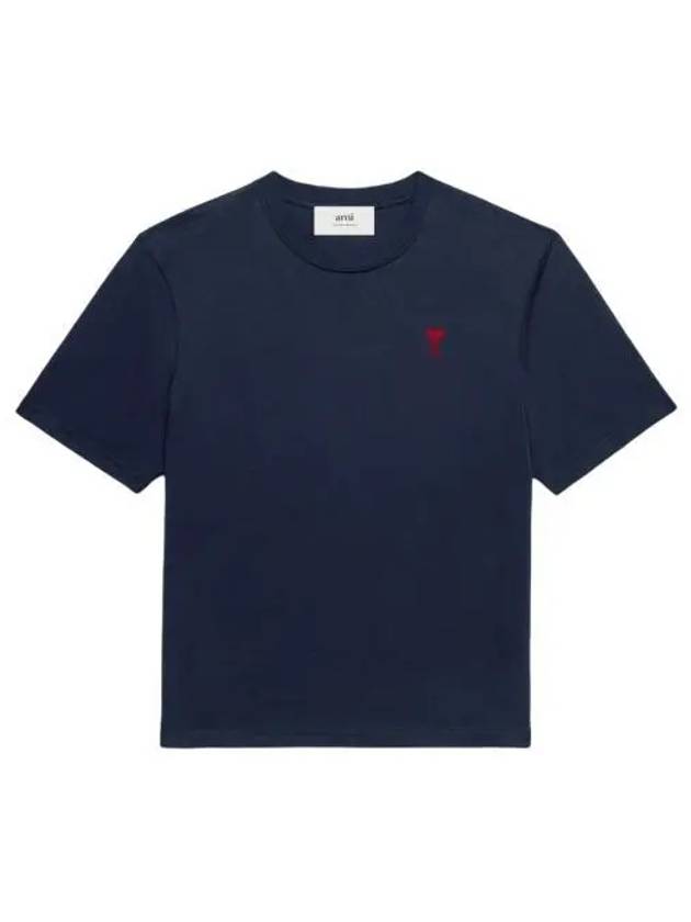 아미 스몰 하트 로고 티셔츠 나이트 블루 AMI de Coeur T Shirt Night Blue