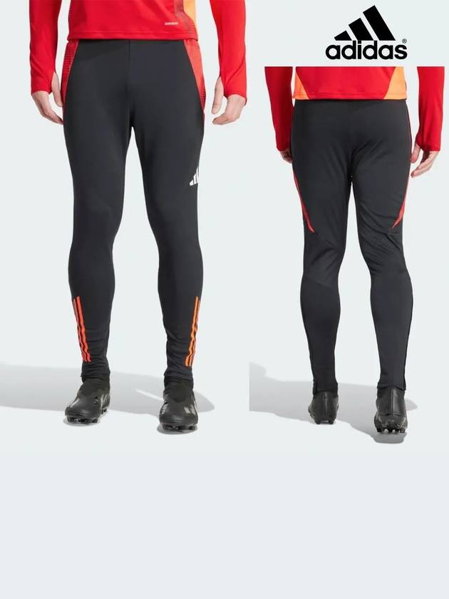 아디다스 바지 티로24 라이벌 트레이닝 트랙 팬츠 블랙앱솔라레드
