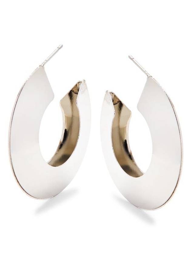로듐 도금 후프 귀걸이 Rhodium Plated Hoop Earrings
