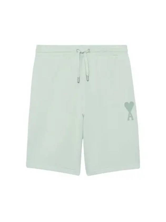 아미 하트 로고 트랙 쇼츠 아쿠아 AMI de Coeur Tone On Tone Track Shorts Aqua