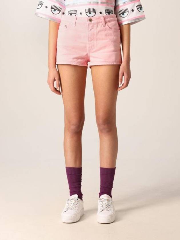 22SS 키아라 페라그니 숏팬츠 72CBD508EW001TC2 439 Pink