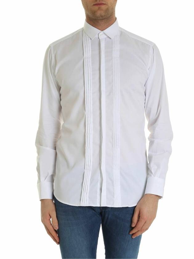 Karl Lagerfeld Pleated shirt in white