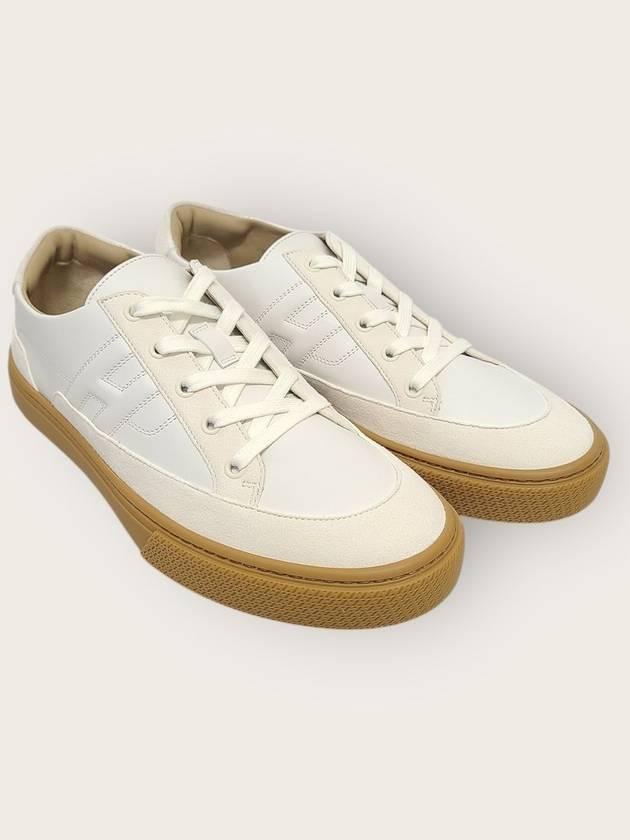 에르메스 화이트 에크류 딥 H 로고 스니커즈 42.5