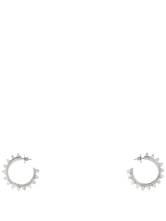 AMINA MUADDI KARMAHOOPBIG WHITE&BLACK 장식된 메탈 빅 카르마 이어링
