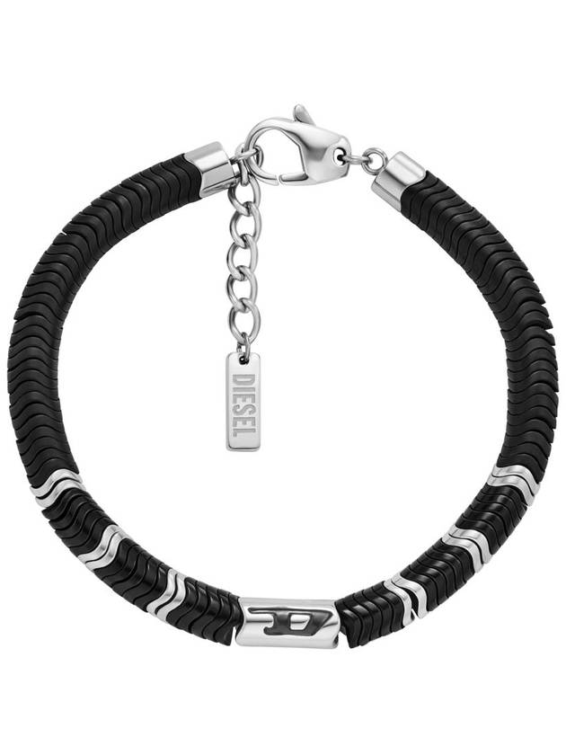 Diesel - Hematite Beaded Bracelet - Bracelets - Unisex - Black