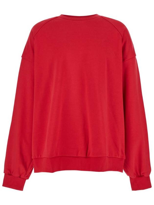 JUUN.J JC4841P026RED Charles Wilkin 오버핏 그래픽 스웨트셔츠